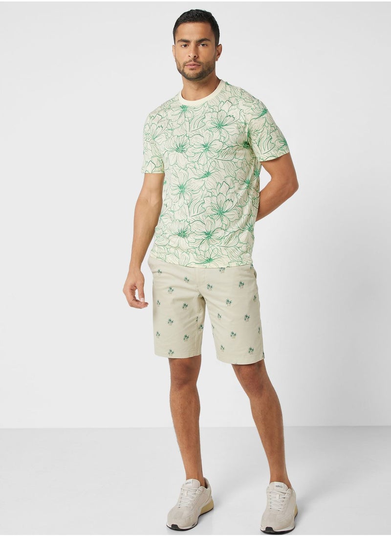 Mango Man Palm Tree Printed Shorts  - Image 2
