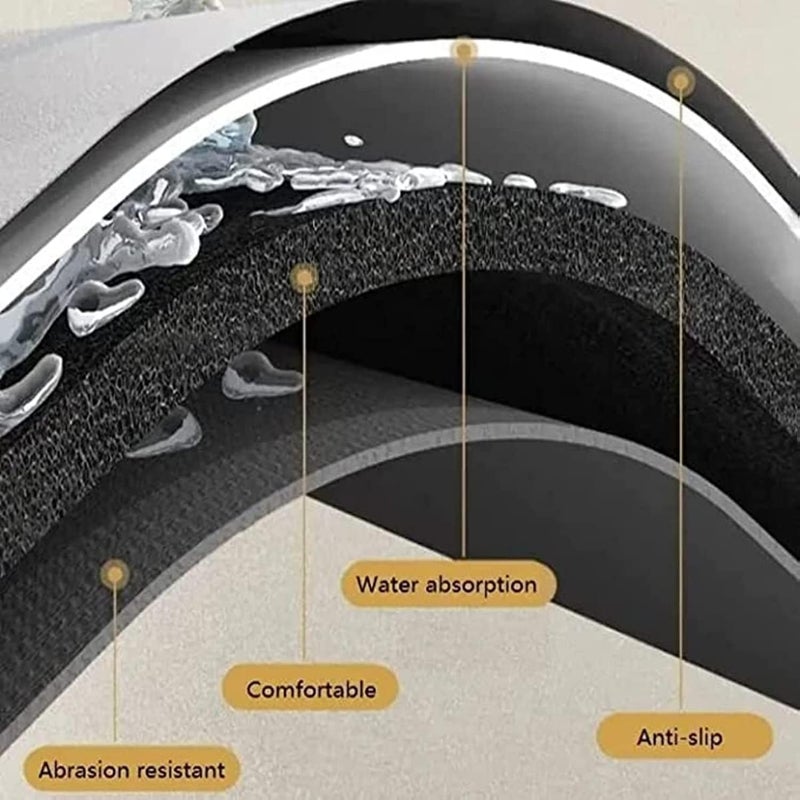 klarako Fantasy Style Draining Mat, Faucet Mat for Kitchen Sink, Draining Mat for Kitchen Counter,Vintage Soft Kitchen Sink Splash Guard, Water Absorbing Stone Tray for Sink (B) - Image 3