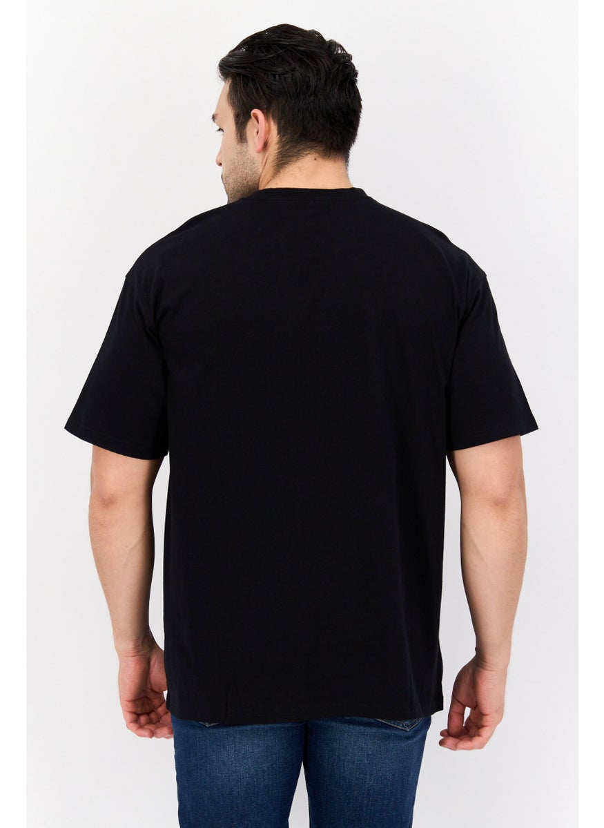 Wrangler - Men Crew Neck Short Sleeve Graphic T Shirt, Black Combo - Image 1