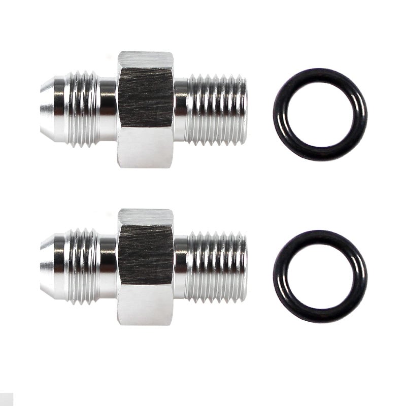GSTP 2Pcs Transmission Adapter Fittings 6AN Flare to 14 NPSM for TH350 TH400 700R4 4L60E 2004R TR6060 AOD 4R100 4R70W C5 Transmission Front Rear Until 2007 Aluminum - Image 2