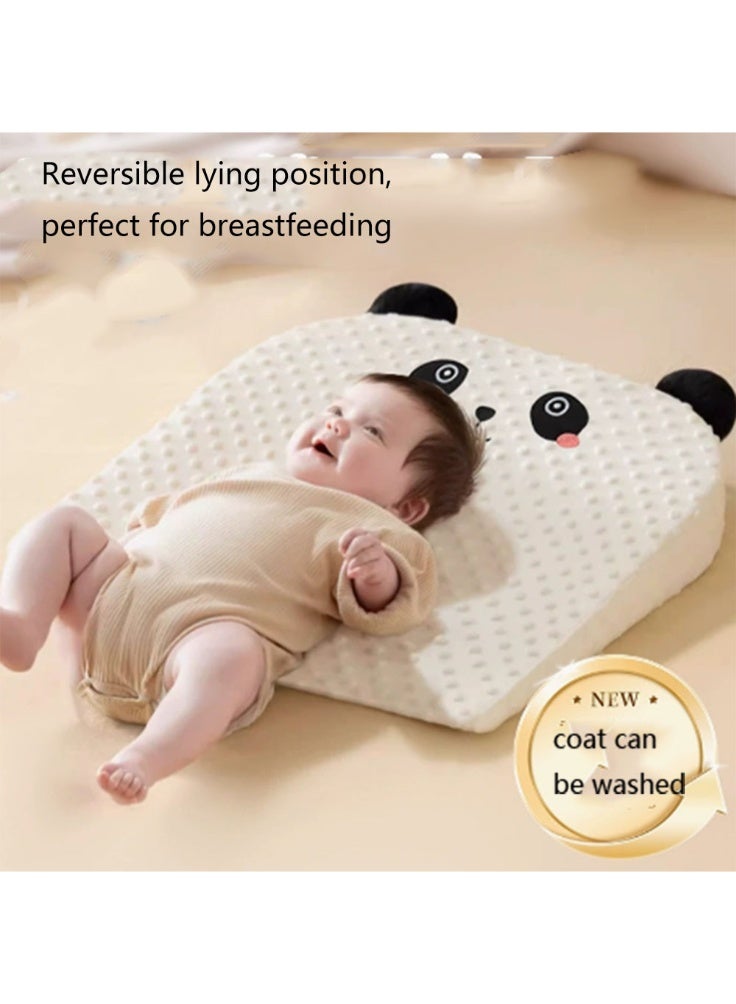 Crib Wedge for Reflux Baby Sleep Memory Foam Sleeping Wedge Nursery Pillow Infant Sleep Positioner Baby Crib Inclines Mattress 10-Degree Incline