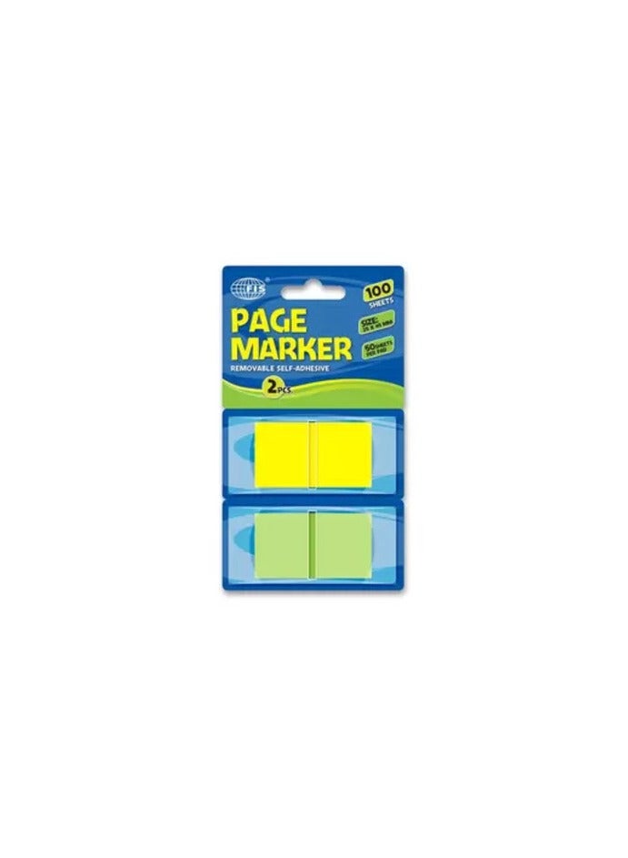 FIS Page Marker, 24 Pieces, 25X45 mm, 2 Colors, 100 Sheets - FSPO1304 - Image 2
