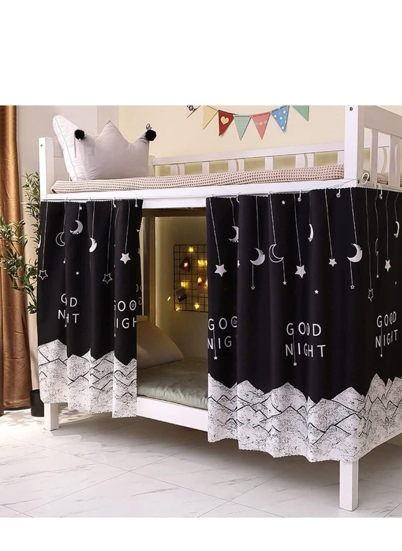 KCDMBUE Bed Privacy Curtains – Breathable Blackout Drapes for Bottom Loft Bed, Dustproof Shading Canopy Tent Panels for Dorm, College, and Home Use  - Image 1