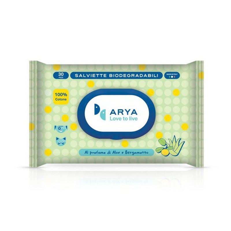 Aryaa Arya Wet Wipes with Aloe and Bergamot Scent - 30 Wipes