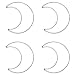 ZZHXSM 4pcs Moon Shaped Dream Catcher Rings Hoops for DIY Craft Dream Catcher Making Wedding Wreath Decoration 393x393x011 Inch - Image 2