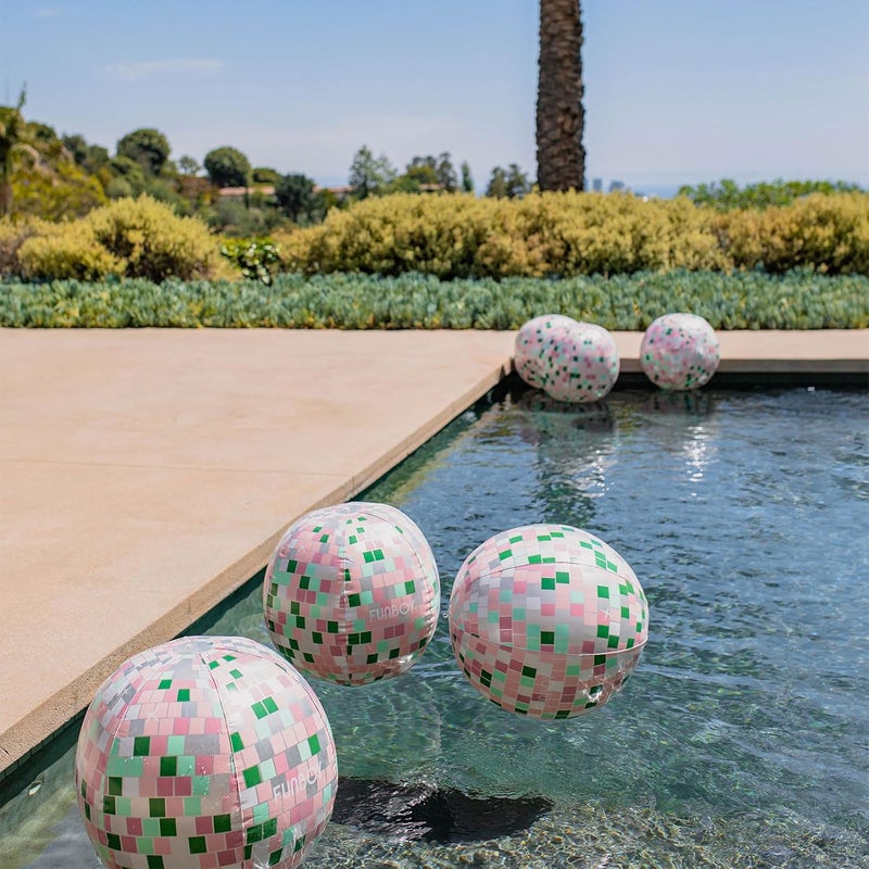 FUNBOY Oversized 20 Inflatable Disco Metallic Ball Beach Ball Style Inflatable with Hang Loop - Image 2