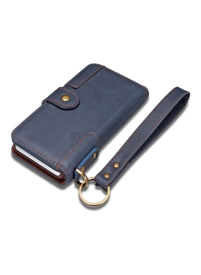 Loquat Flip Case Cover For Apple iPhone X Dark Blue - Image 1