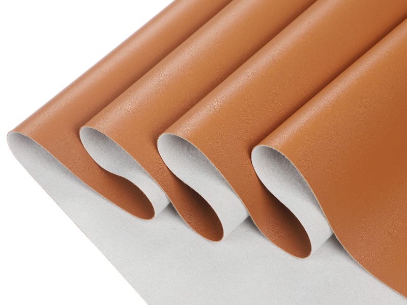 CDY Smooth Faux Leather Sheets 13.8"X53" Solid Color Faux Leather Fabric Roll Perfect for Making Earrings, Bows,Bags,DIY Crafts (Brown - 2) - Image 2