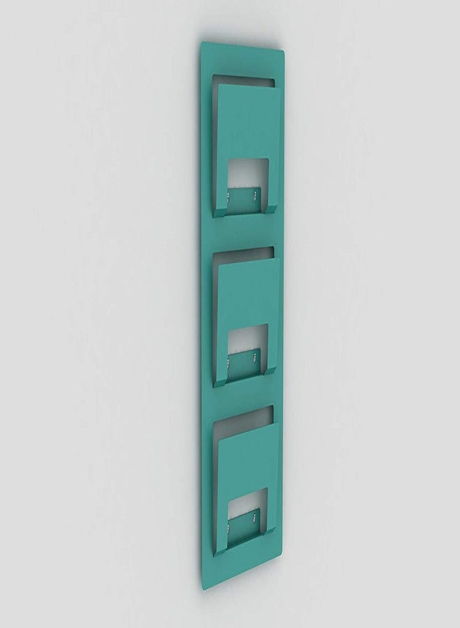 INDIAN DECOR 10004 Three Tier Magazine Holder Metal (Royal Green) - Image 3