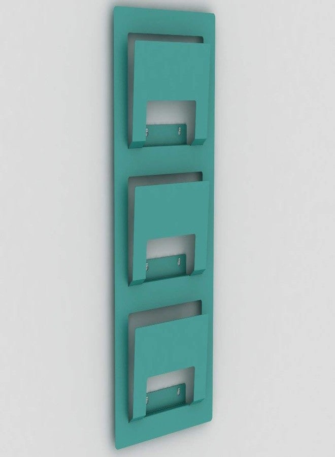 INDIAN DECOR 10004 Three Tier Magazine Holder Metal (Royal Green) - Image 2