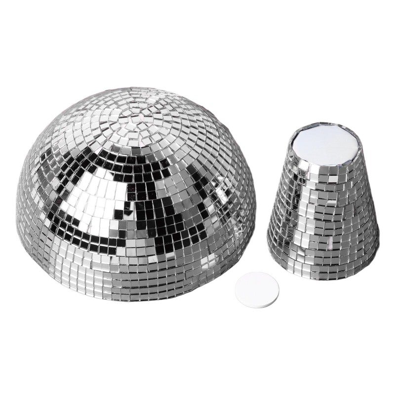 Mushroom Disco Ball Silver Premium Plastic With Secure Mirrored Tiles - Captivating Color Reflections Durable Mirror Ball Table Decor for Home Stage Bar Holiday Birthday Party Supplies - Image 2