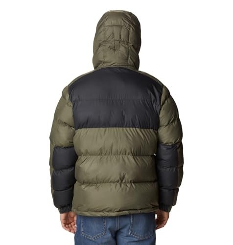 Columbia Mens Pike Lake II Hooded Jacket, Stone Green/Shark, Small - Image 3