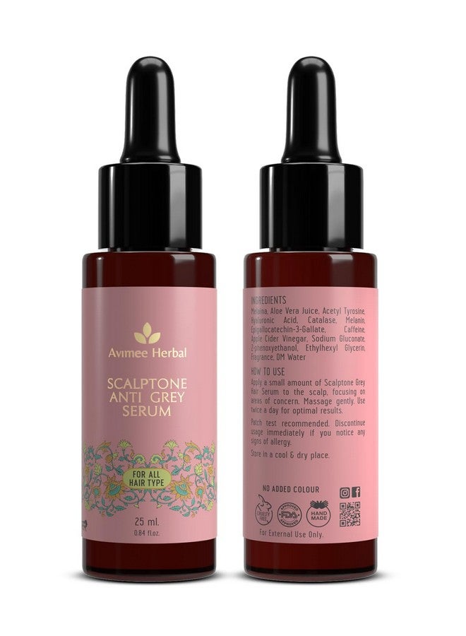 AVIMEE HERBAL Scalptone Grey Hair Serum With Hyaluronic Acid & Caffeine | Toxin Free | Light-Weight, Non-Sticky & Odourless Formula | For All Hair Types | 25 Ml - Image 4