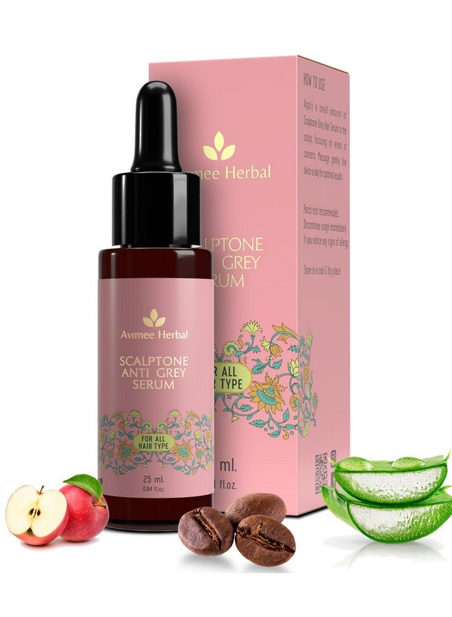 AVIMEE HERBAL Scalptone Grey Hair Serum With Hyaluronic Acid & Caffeine | Toxin Free | Light-Weight, Non-Sticky & Odourless Formula | For All Hair Types | 25 Ml - Image 1