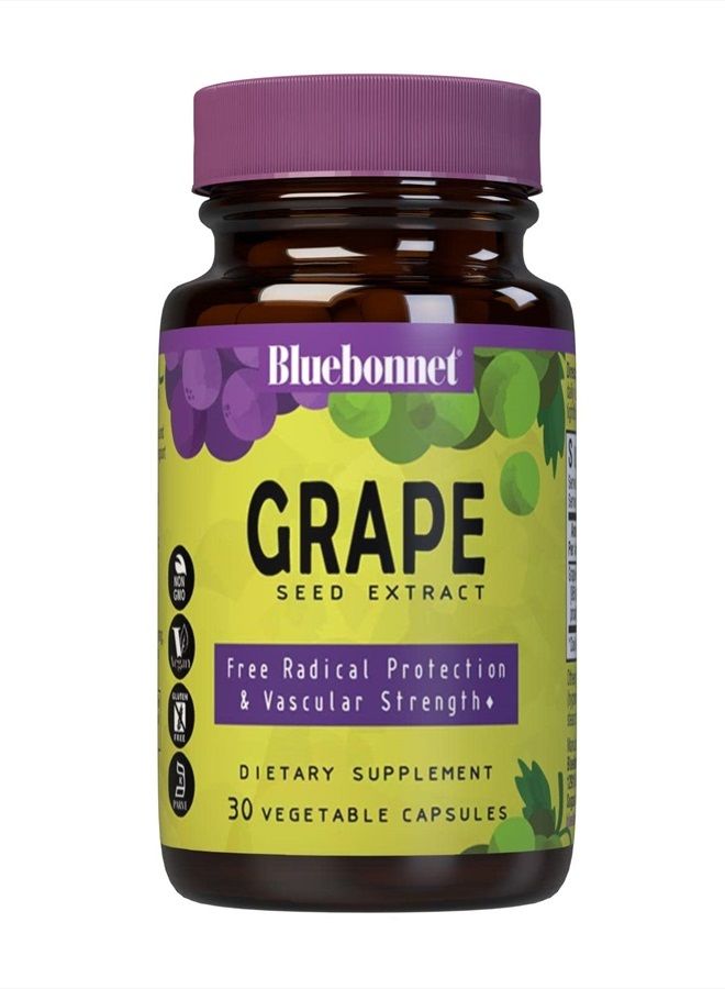 Bluebonnet BlueBonnet Super Fruit Grape Seed Extract Supplement, 30 Count  - Image 1