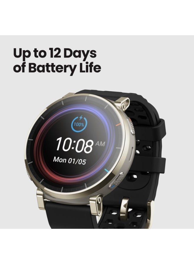 ساعة ذكية للركض مع GPS نشط 3 بريميوم، شاشة AMOLED ياقوتية بحجم 1.32 بوصة، بطارية تدوم 12 يومًا، سعة 4 جيجابايت، خرائط غير متصلة، أكثر من 170 وضع تمرين - Image 3