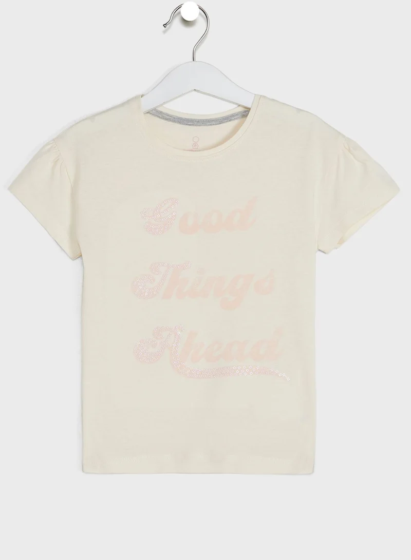 mothercare Kids 3 Pack Slogan T-Shirt