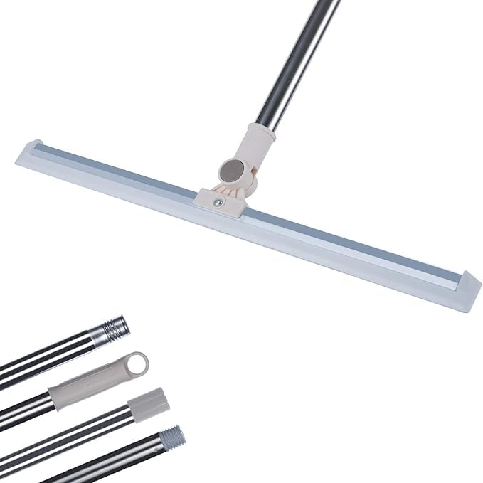 LEKORED Multifunctional Magic Broom Floor Squeegee with Long Handle Adjustable and Silicone Strips Floor Washer with 180 Degree Rotating Squeegee Broom for Cleaning Wiper 52 CM - Image 2