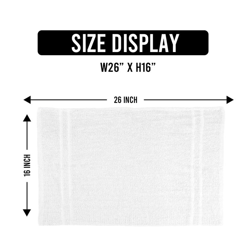 STF Linen Hand Towels (Pack of 24) White Economy Towels Salon Towels - 100% Cotton Spa Towel â€“ 16 x 27 Inches Highly Absorbable, Facial, Gym, Hair, Face Towel Bulk - Image 2