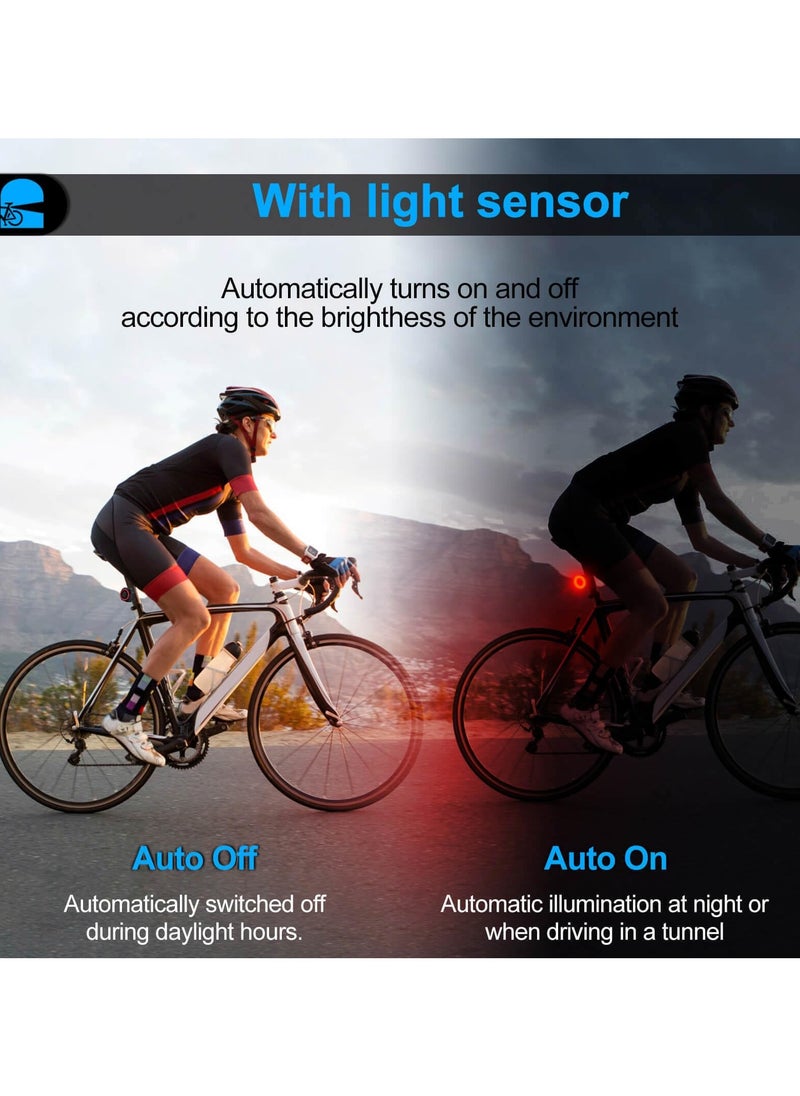 SYOSI Bicycle Tail Light Brake Light with Anti-Theft Alarm and Remote, Waterproof Bicycle Vibration Alarm, 110db Volume and Sensitivity Adjustable USB Rechargeable for Bicycle E-Bike Motorcycle Scooter Cart  - Image 4