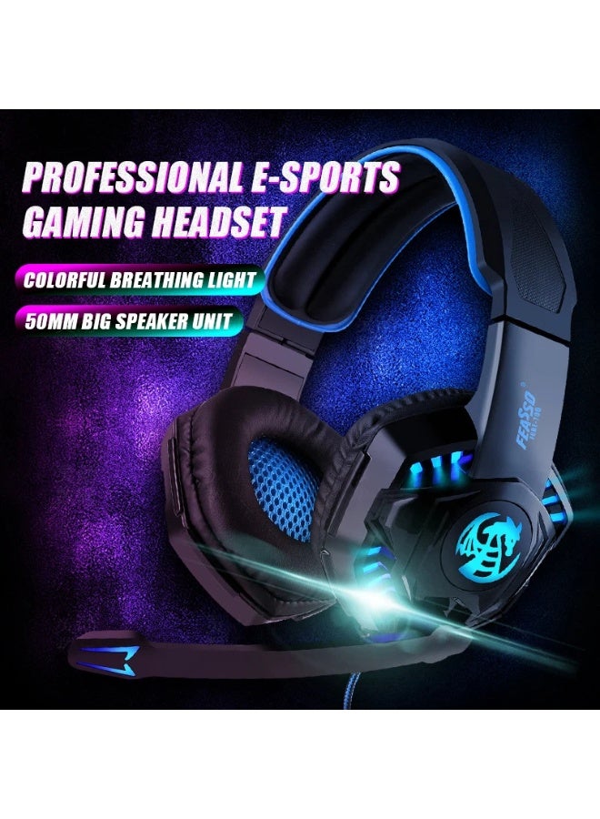 عام لوحة مفاتيح سلكية مضيئة ، ماوس ، سماعة رأس ، لوحة ماوس ، مجموعة من أربع قطع ، هدية للعائلة والأصدقاء - Image 4