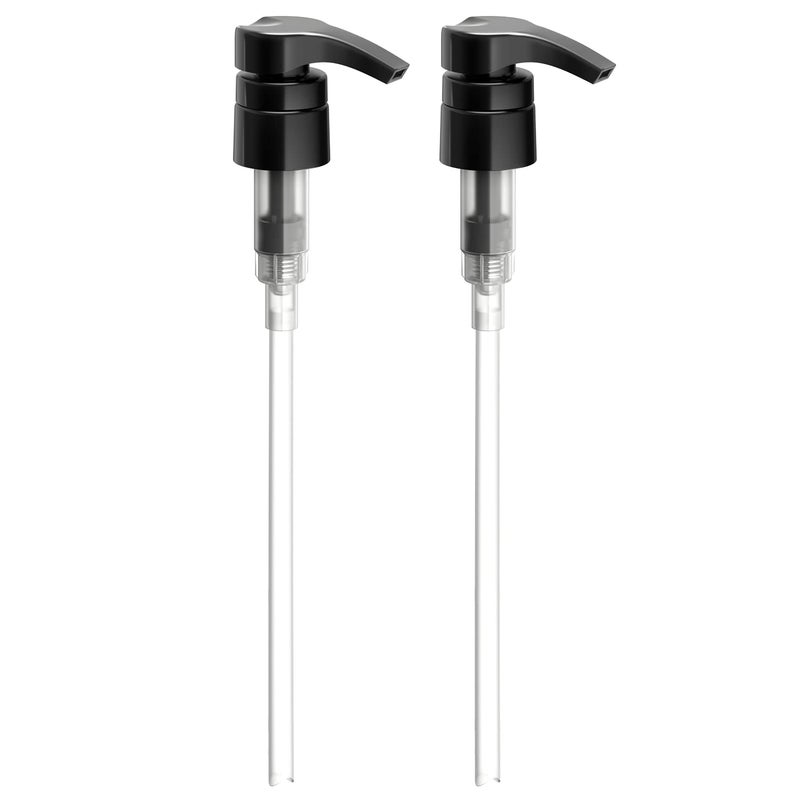 Bar5F Liter 33.8 oz Shampoo Conditioner Pumps Fits Salon Brand Bottles, 2-Pack Pump Top Dispenser Compatible with 1-inch Neck Diameter Bottles (Black) - Image 1