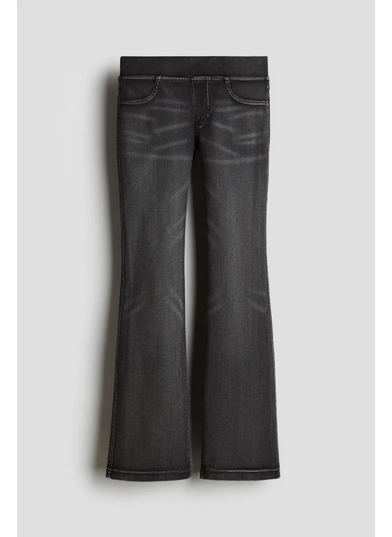 اتش اند ام Flared jersey trousers