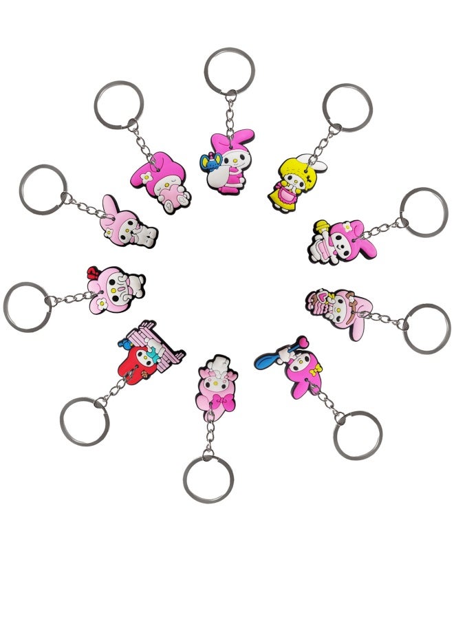 ميلودي سانريو سلسلة مفاتيح إكسسوارات قلادة حقيبة مدرسية جراب هاتف محمول مزخرف ملحقات مطاطية ناعمة من البولي فينيل كلوريد - Image 2