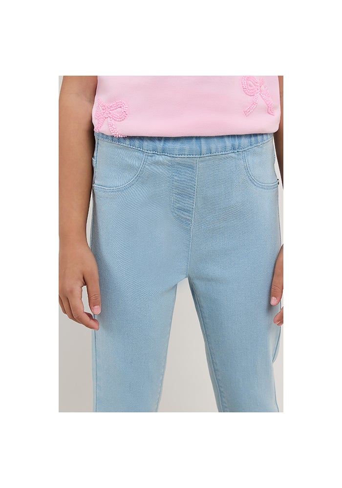 R&B Faded Jeggings with Elastic Waist - Image 3