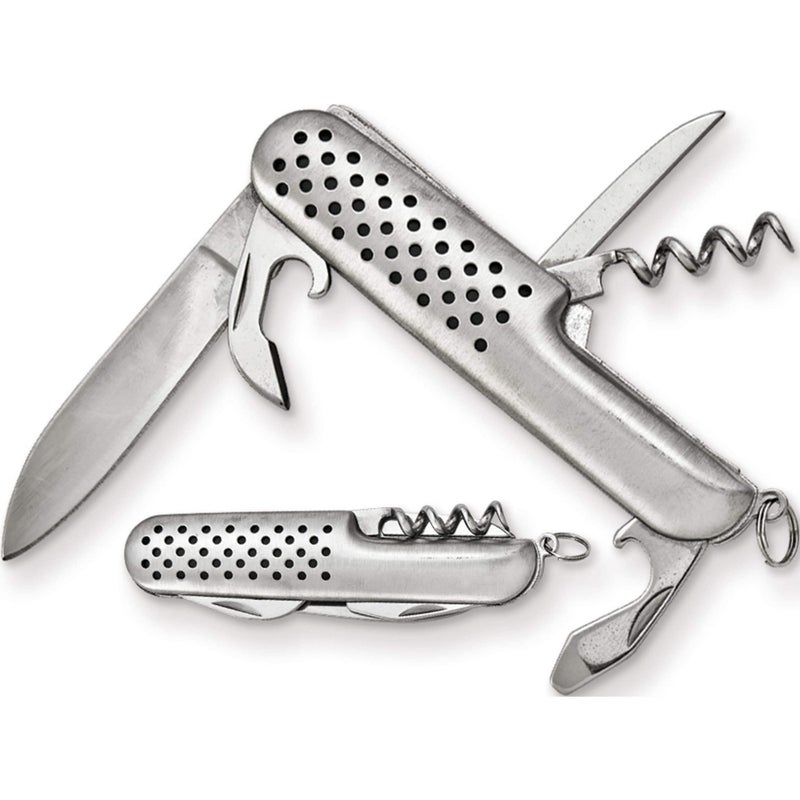 Compact 5-in-1 Pocket Knife – Stainless Steel Multi-Function Tool with Screwdriver, Bottle Opener, Can Opener & File – Durable, Lightweight for Camping, Travel, Survival, Everyday Carry - Image 3