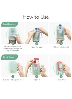 Momcozy queeze Pouch Holder for Food Pouches and Drink Boxes, Baby Pouch Holder Allows Baby to Self-Feed and Avoid Messes, Baby Food Pouch Holder Handle is Easy to Grip  - Image 5