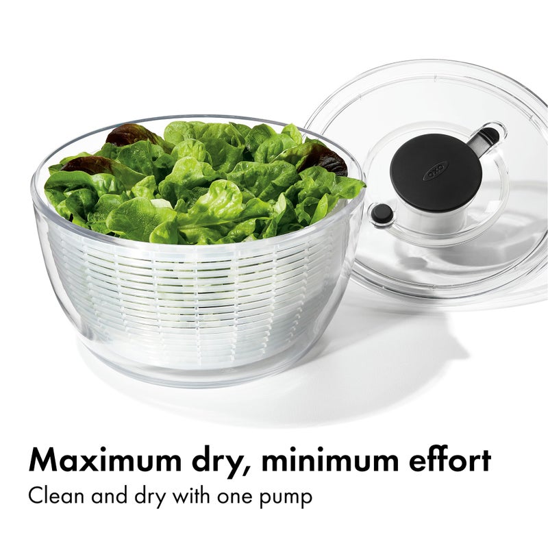 OXO Good Grips Salad Spinner | Lettuce Spinner | Fruit Washer | Fruit Washing Bowl with Strainer | Vegetable Cleaner | Salad Cleaner | Lettuce Washer | 6.22 Quart Capacity - Image 3