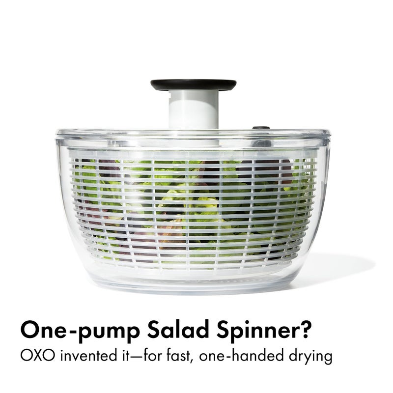 OXO Good Grips Salad Spinner | Lettuce Spinner | Fruit Washer | Fruit Washing Bowl with Strainer | Vegetable Cleaner | Salad Cleaner | Lettuce Washer | 6.22 Quart Capacity - Image 2