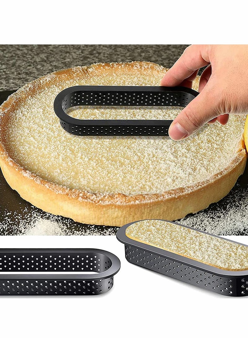 SYOSI Cake Mousse Ring, Cake Ring Perforated, Cake Mold Mousse Tart Ring, Perforated Cake Mousse Ring, for Making Mini Cheesecakes, Chocolate Quiche Wraps, Biscuits, Tarts, Chocolates (8 Pieces) - Image 5