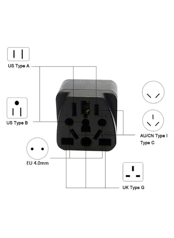 erorex International Travel Adapter for Electronics Items USA, Canada, EU, AU, to UAE, Dubai, UK, HK 3-Pin Plug Converter for Hotels, Airports & Business Trips  - Image 2