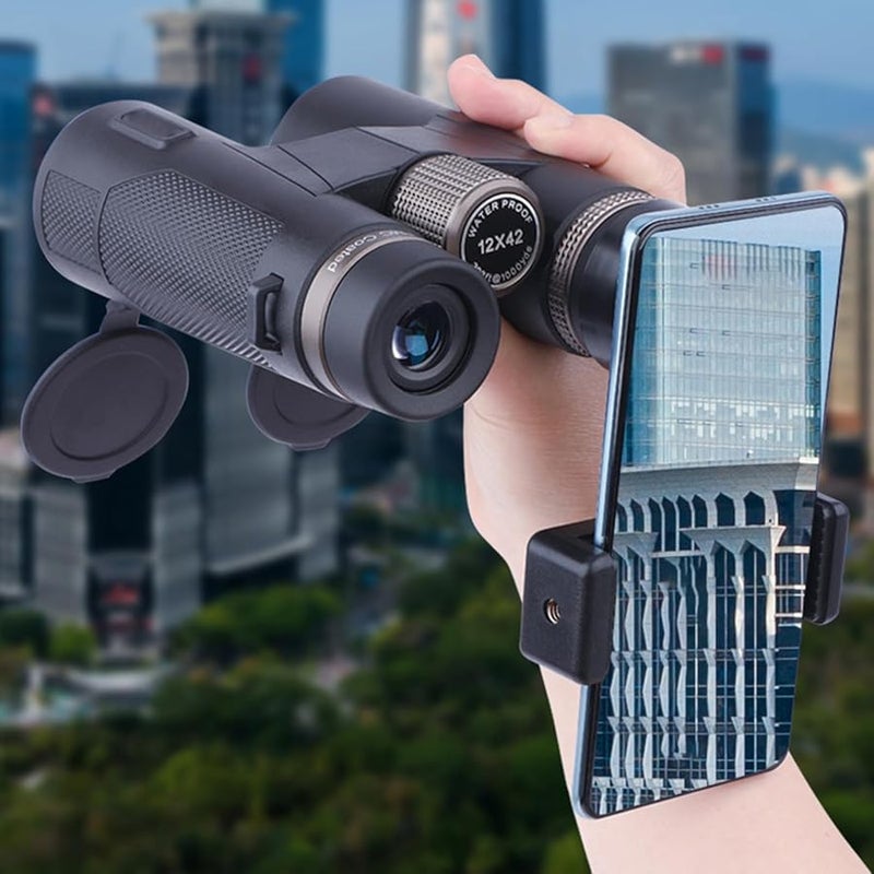 Black Compact Binoculars 12X Magnification HD Waterproof for Bird Watching Hunting Travel - Image 3