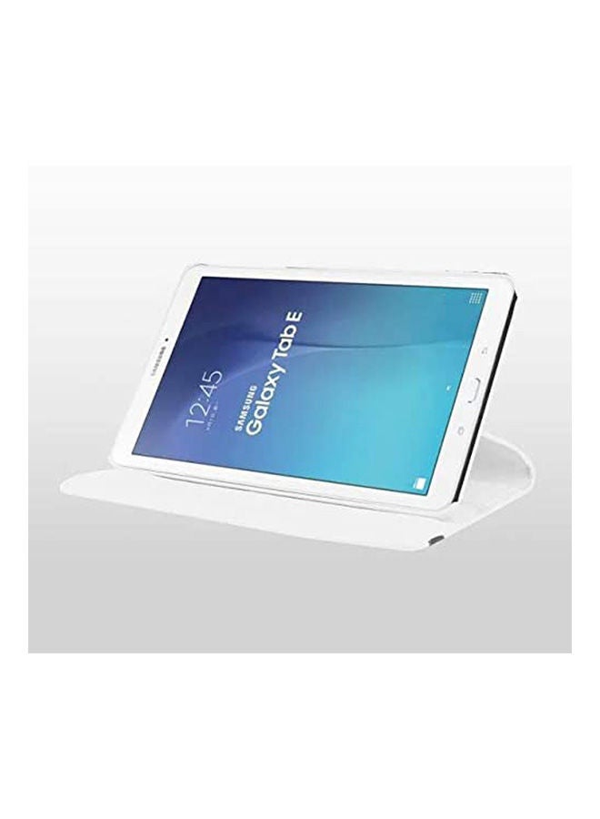 NIBEMINENT Samsung Tab E 9.6 T560 Tablet Computer Protective Holster 360 Degree Litchi Grain, Rotating Leather Cover White - Image 2