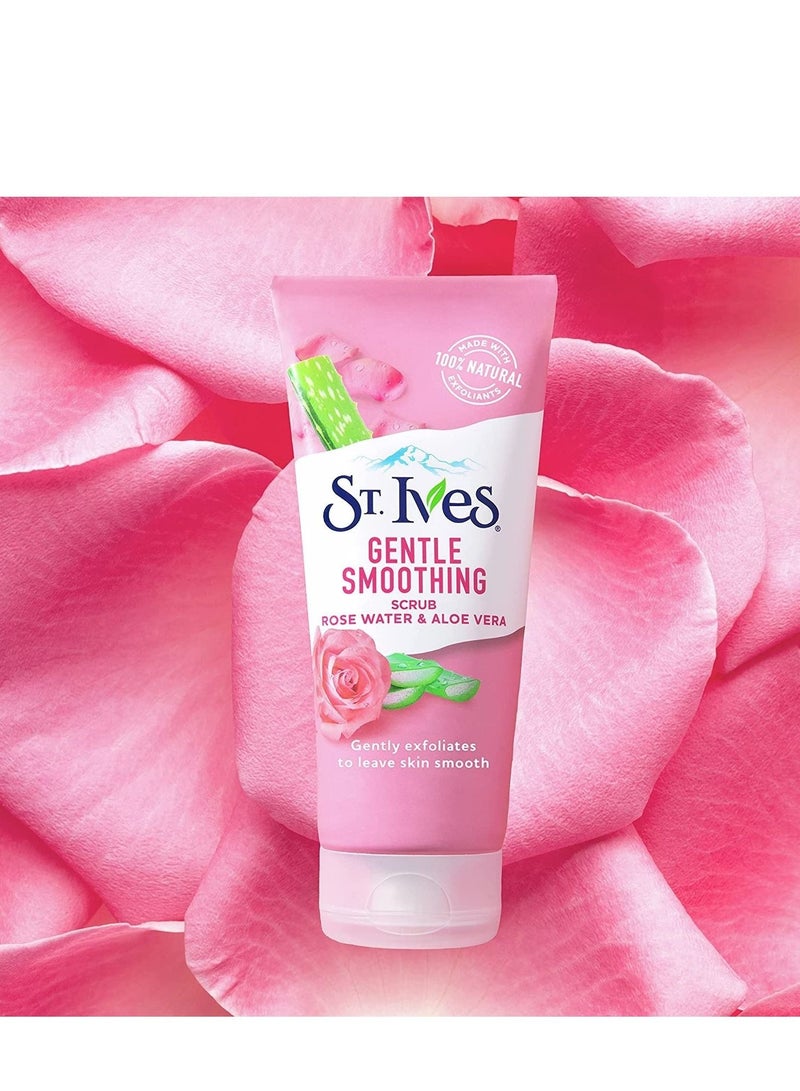 STIVES سكراب الوجه الناعم من سانت آيفس - سكرابنا الأكثر نعومة حتى الآن بماء الورد والألوة فيرا مصنوع من 100 في المئة مقشرات طبيعية، خالي من البارابين، خالي من الزيوت، مختبر من قبل أطباء الجلدية 170 جرام - Image 2