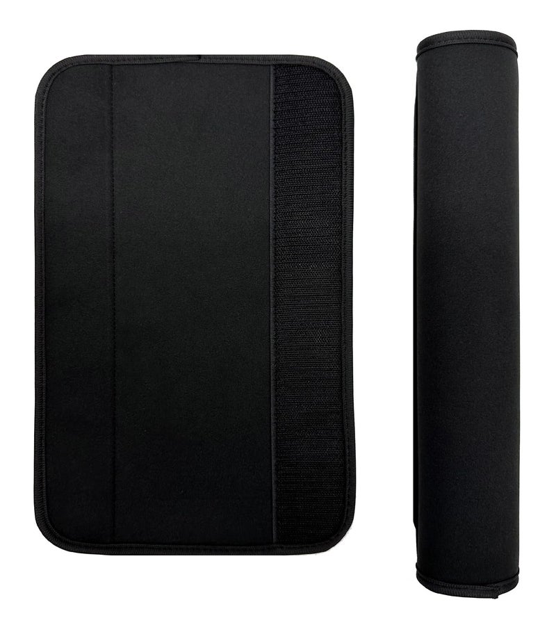 Wanty® 1 Pair of 2 Black Color Neoprene Multipurpose Comfort Shoulder Strap Pads Shoulder Cushion Pad Protector for Laptop/Travel Bag/Messenger/Boxing/Car Seat Belts Protect Pads (black) - Image 2