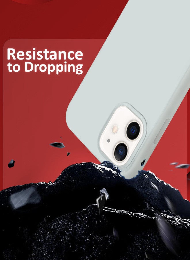 CATANES [for iPhone 12] Silicone Case Shockproof Protective Case Anti Scratch Smooth Case Cover/White - Image 3