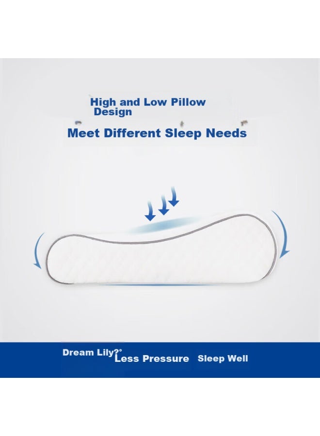 Mlily Hotel Memory Foam Pillow, Slow Rebound, Neck Support, Cervical Pillow, Soft Core, Single, Zero Pressure, High And Low Pillow For Students - Image 2