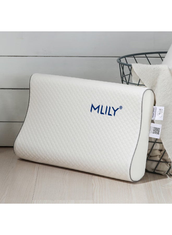 Mlily Hotel Memory Foam Pillow, Slow Rebound, Neck Support, Cervical Pillow, Soft Core, Single, Zero Pressure, High And Low Pillow For Students - Image 1