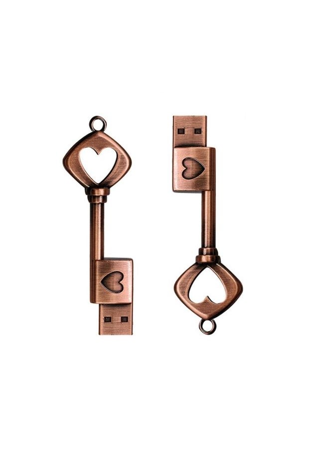 BURAQ MicroDrive 16GB USB 2.0 Copper Love Key U Disk  - Image 3