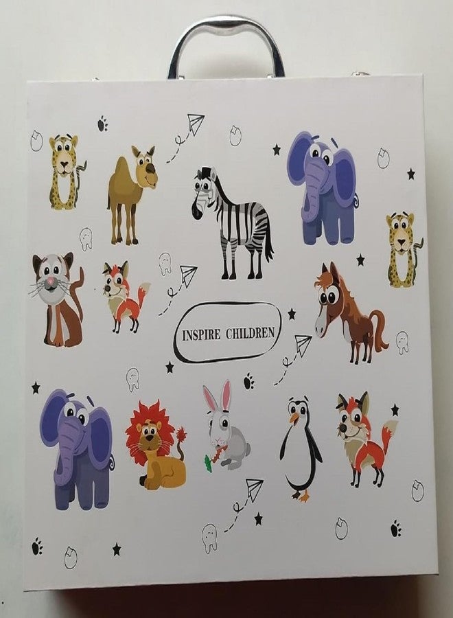 Peeplvalue 64 Pcs Kids Art Drawing Set Art and Craftmini Suitcase l Drawing and Painting Set Best for Birthday Gift for Boys Girls Children-Pack of 1 - Image 2