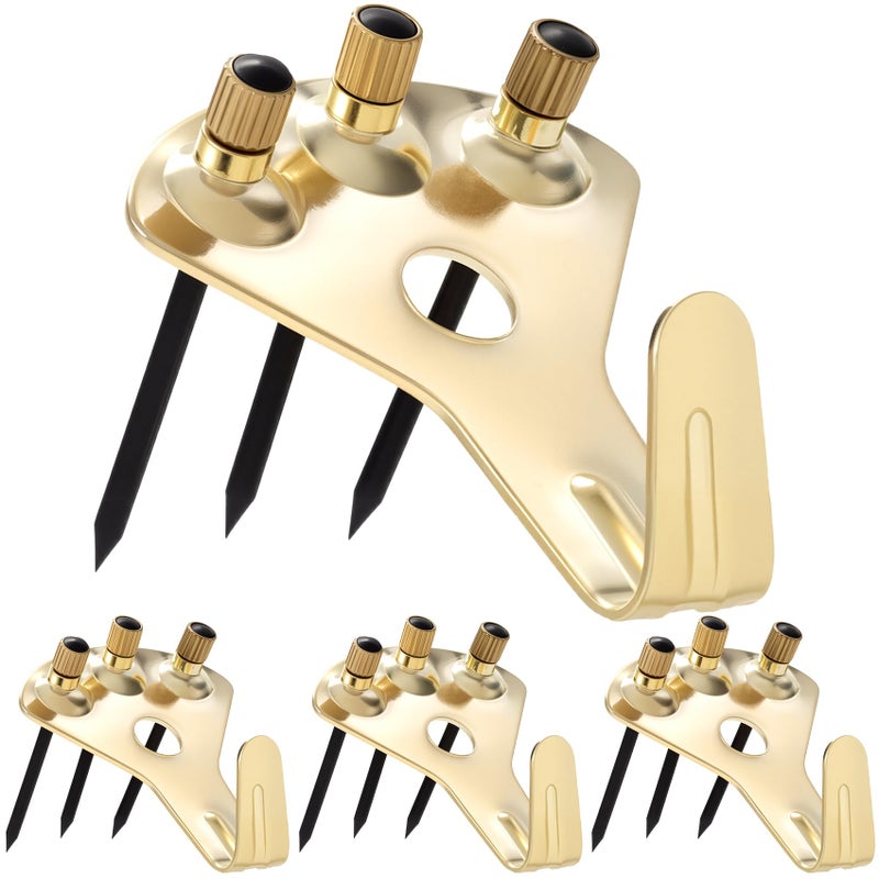 ANCIRS 4 Pack 100 lbs Picture Frame Hangers Hooks with 12 Pcs Nails, Picture Hanging Hooks, Heavy Duty Plaster Wall Pro Photo/Heavy Mirror Hanging Kit - Image 1