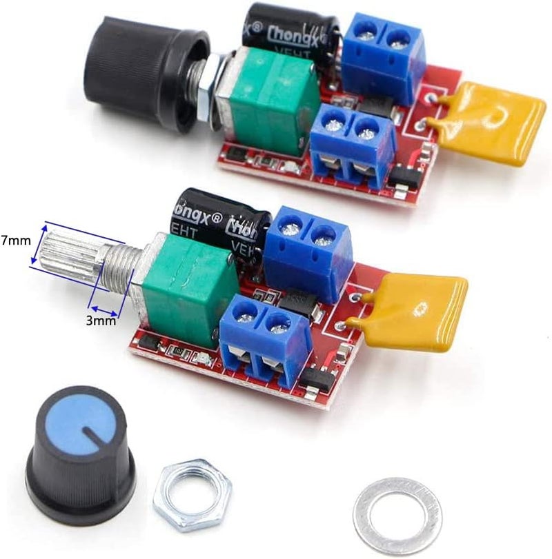 Gebildet 4 × وحدة تحكم سرعة محرك مصغرة، منظم سرعة PWM، مفتاح PWM قابل للتعديل DC 5V-35V 5A، مفتاح خافت سرعة 6V 12V 24V مع مؤشر LED - Image 5