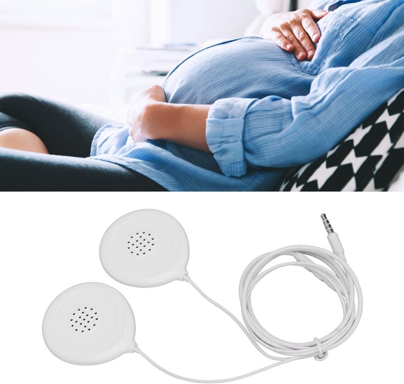 ZERONE سماعات بطن الحمل لمراقبة نبضات قلب الطفل سماعات بطن الحمل موزع موسيقى 12 ملصق سماعات بطن الحمل سماعات الحمل للنساء الأمهات بيضاء - Image 3