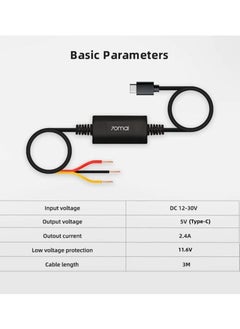 Arabest 70mai Hardwire Cable Kit (Type-C) for 24 Hour Parking Monitoring  - Image 4