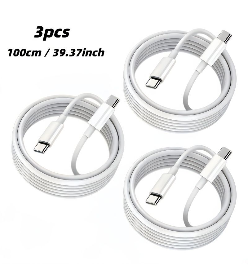 USB C Cable 3 Pack Type C Fast Charging Cord For Android Phones Tablet - Image 2