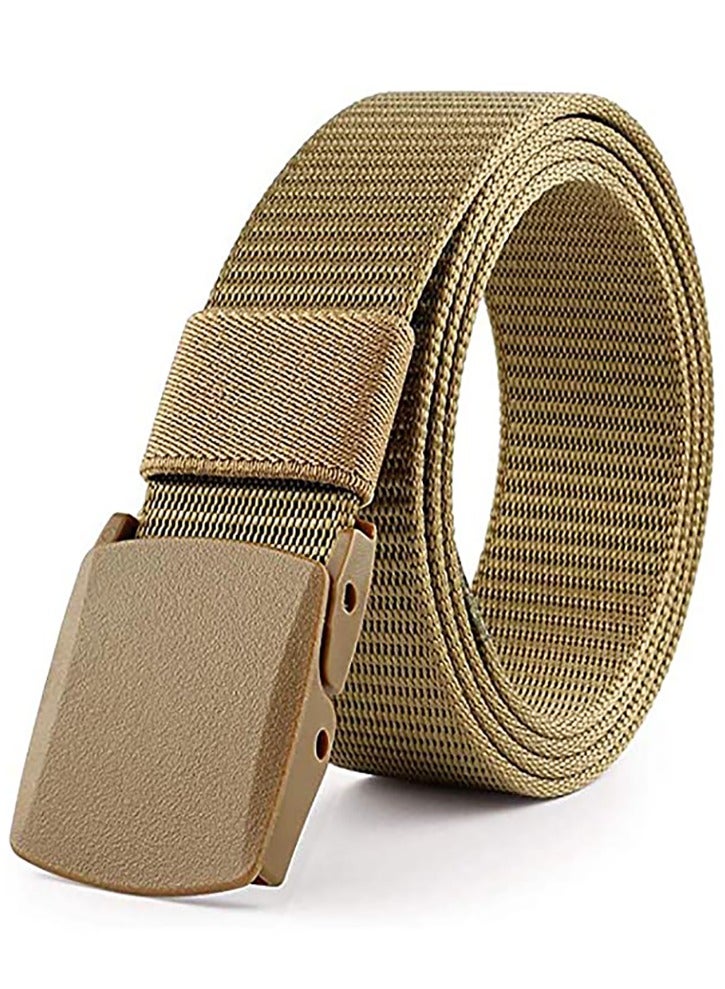 Nylon Stretchable Beige Belt For Men 